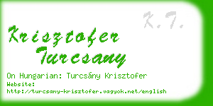 krisztofer turcsany business card
